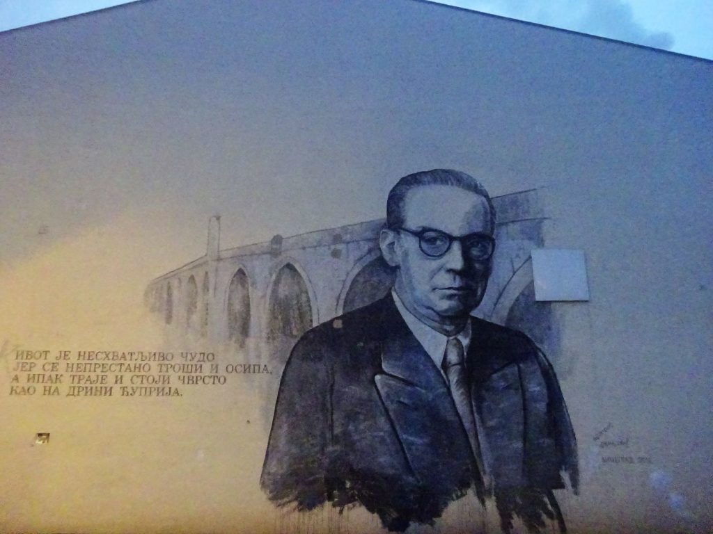 Murale dedicato a Ivo Andrić e al Ponte sulla Drina a Višegrad. Foto LB - Sarajevo centro del mondo 